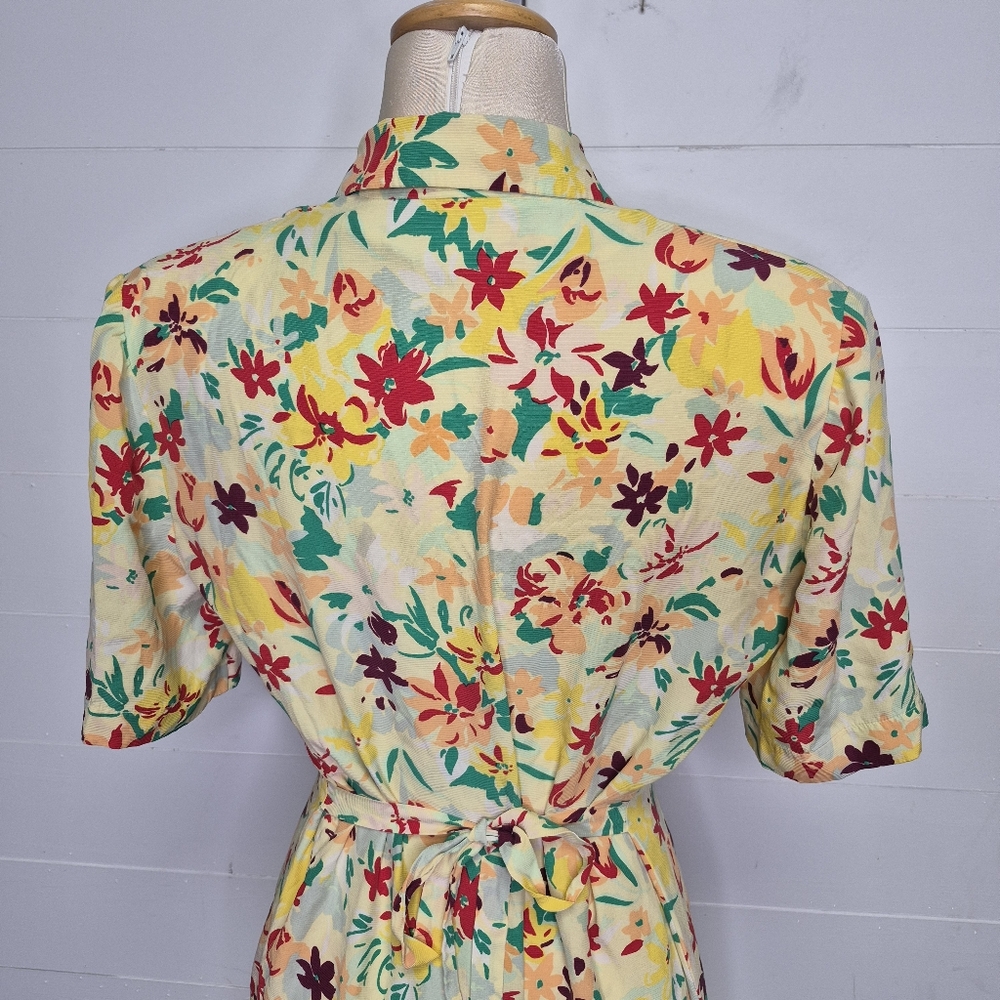 Vintage Weinberg Floral Button Down Dress Size M - Picture 7 of 13